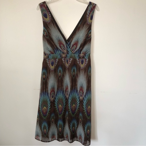Charlotte Russe dress M Sleeveless V Neck‎ Y2K Babydoll Fairy Retro Multicolour - Picture 2 of 7